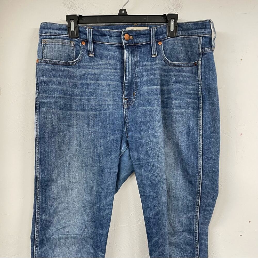 Madewell 10in High Rise Skinny Jeans Womens 32 Cropped Ankle Blue Zip Fly - Picture 12 of 12
